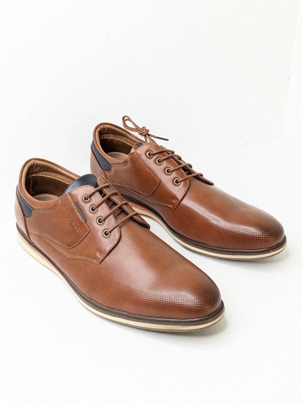 Bruno Marc Plain Toe Smart Dress Shoes Brown Men's 12